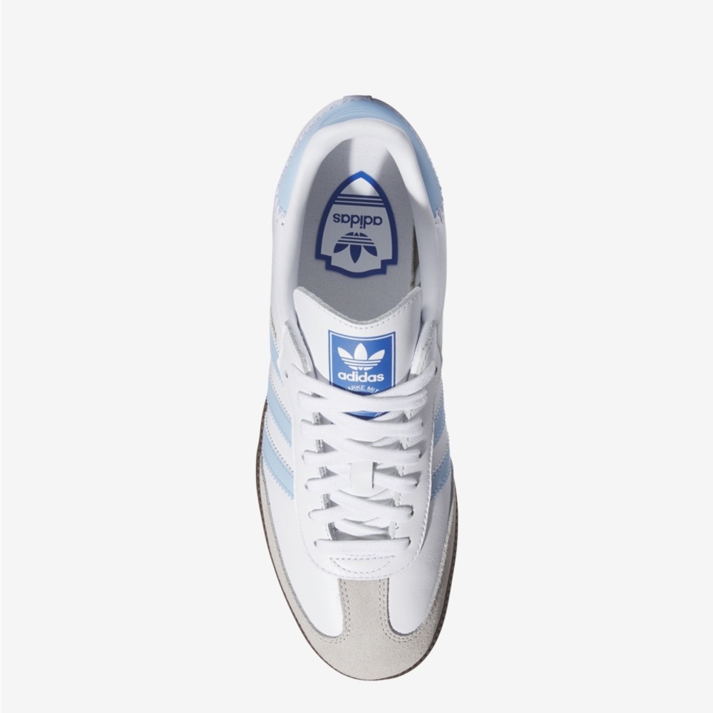 adidas Originals Samba Men's White and Blue Sneakers - Picture 6 of 7